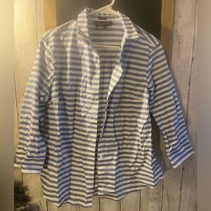 Women’s Jones New York Striped button down jacket size large
